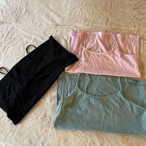 Lot of 3 Time and Tru no boundaries Camisole/Tanks Black/Green/Pink Size XL/XXL